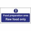 Hot Sale 😀 Vogue Food Preparation Area Raw Food Only Sign 🌟
