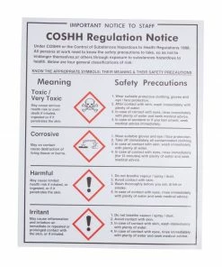 Buy ๐ Vogue COSHH Regulations Sign โ๏ธ