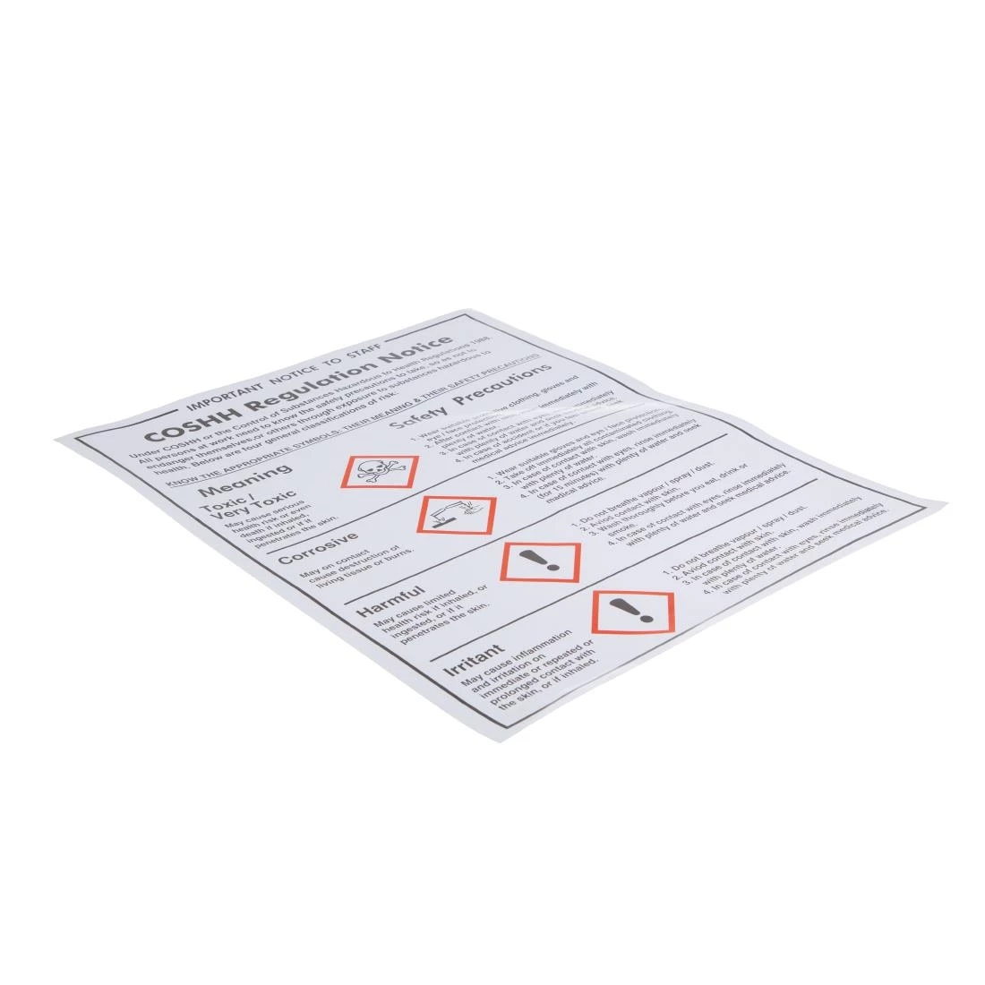 Buy 😀 Vogue COSHH Regulations Sign ✔️ 2 Buy 😀 Vogue COSHH Regulations Sign ✔️ - Image 2