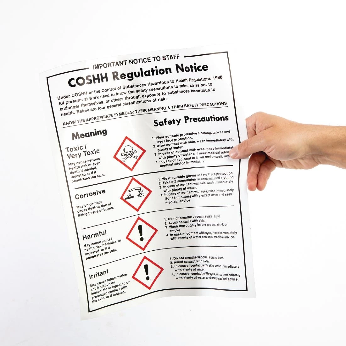 Buy 😀 Vogue COSHH Regulations Sign ✔️ 5 Buy 😀 Vogue COSHH Regulations Sign ✔️ - Image 5