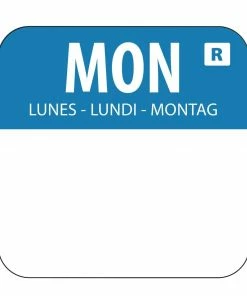 Cheapest 🤩 Vogue Removable Colour Coded Food Labels Monday (Pack Of 1000) 🌟