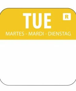 Cheap 🥰 Vogue Removable Colour Coded Food Labels Tuesday (Pack Of 1000) 🎉