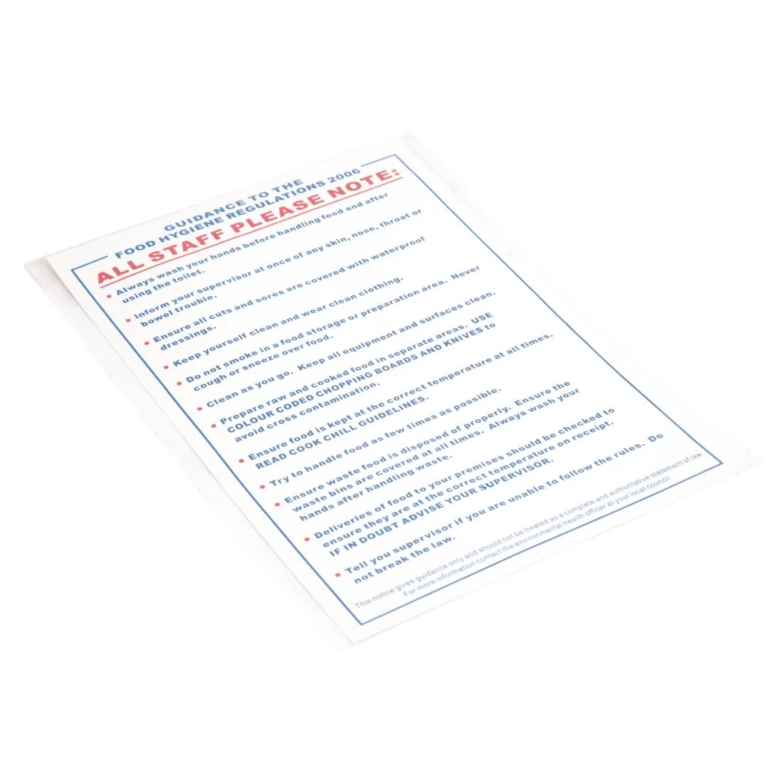 Best Pirce 🥰 Vogue Food Safety Act 2006 Guidance Sign 💯 3 Best Pirce 🥰 Vogue Food Safety Act 2006 Guidance Sign 💯 - Image 3