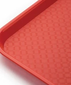 Hot Sale 🔥 Olympia Kristallon Polypropylene Fast Food Tray Red 🤩 -Cleaning & Janitorial Supplies Shop p504 fasttrayred2