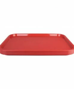 Hot Sale 🔥 Olympia Kristallon Polypropylene Fast Food Tray Red 🤩 -Cleaning & Janitorial Supplies Shop p504 fasttrayred3