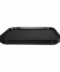 Coupon 🧨 Olympia Kristallon Polypropylene Fast Food Tray Black Large 450mm 😉 -Cleaning & Janitorial Supplies Shop p507 fasttrayblack3