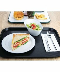 Coupon 🧨 Olympia Kristallon Polypropylene Fast Food Tray Black Large 450mm 😉 -Cleaning & Janitorial Supplies Shop p507 fasttrayblack4