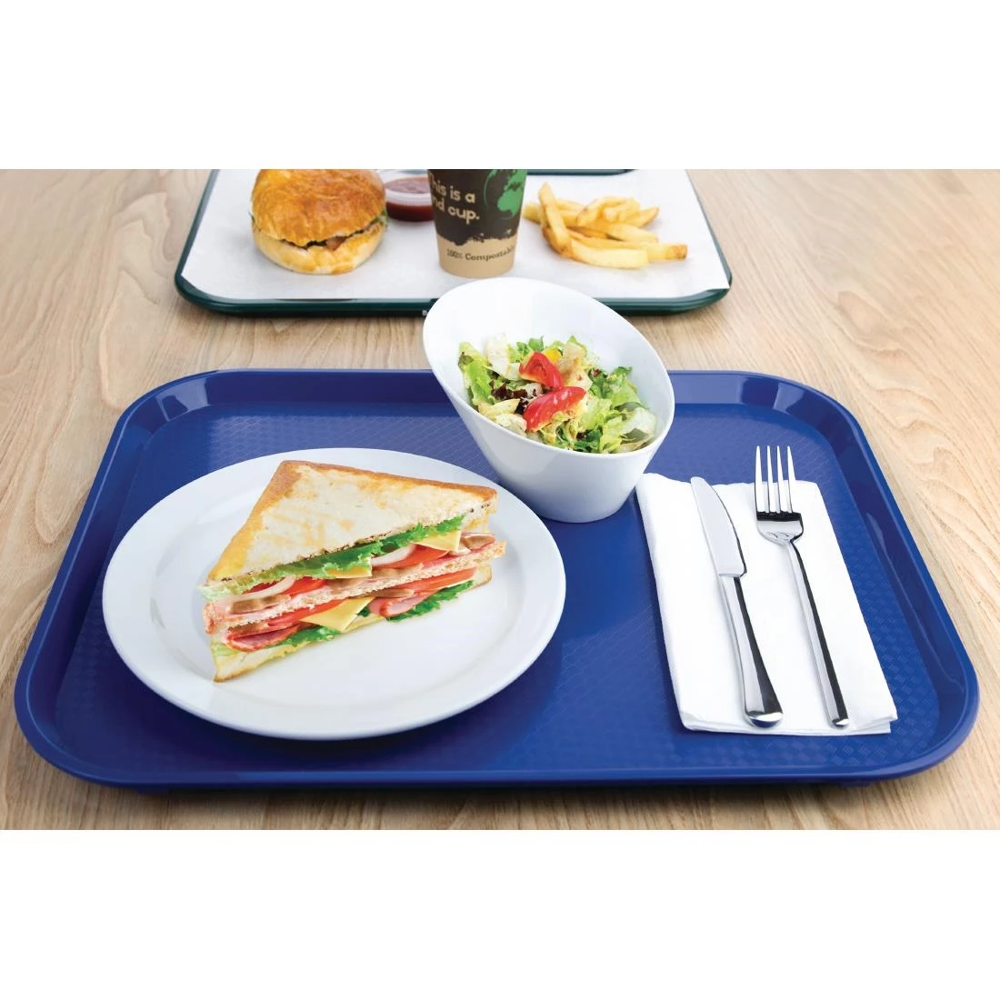 Promo ⭐ Olympia Kristallon Polypropylene Fast Food Tray Blue ⌛ 4 Promo ⭐ Olympia Kristallon Polypropylene Fast Food Tray Blue ⌛ - Image 4