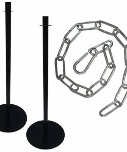 Buy 👏 Special Offer Bolero 1.5m Chrome-Plated Barrier Chain And Barrier Posts 🥰