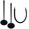 Hot Sale ⭐ Special Offer Bolero 2.5m Black Barrier Rope And Barrier Posts 😀