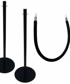 New 😍 Special Offer Bolero 1.5m Black Barrier Rope And Barrier Posts 🛒