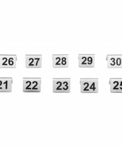 Outlet 🎉 Olympia Stainless Steel Table Numbers 21-30 (Pack Of 10) 🥰 -Cleaning & Janitorial Supplies Shop u048 new 6085