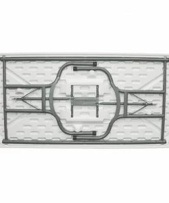 Coupon ✔️ Bolero PE Rectangular Folding Table White 5ft (Single) ✔️ -Cleaning & Janitorial Supplies Shop u544 folded