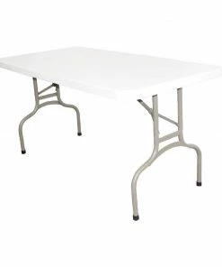 Coupon ✔️ Bolero PE Rectangular Folding Table White 5ft (Single) ✔️