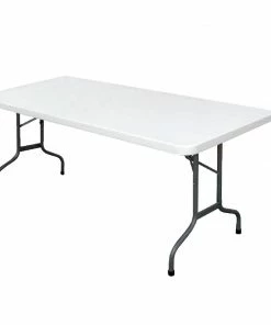 Promo 🤩 Bolero PE Rectangular Folding Table White 6ft (Single) ❤️