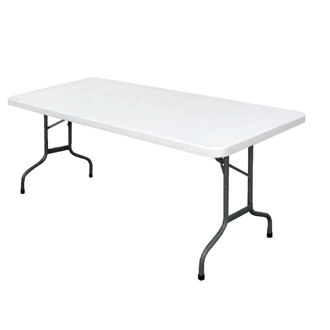 Promo 🤩 Bolero PE Rectangular Folding Table White 6ft (Single) ❤️ 1 Promo 🤩 Bolero PE Rectangular Folding Table White 6ft (Single) ❤️