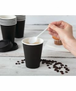Outlet 💯 Fiesta Recyclable Coffee Cups Single Wall Black 340ml / 12oz 😍 11 Outlet 💯 Fiesta Recyclable Coffee Cups Single Wall Black 340ml / 12oz 😍 -Cleaning & Janitorial Supplies Shop u643 gf043 gf042