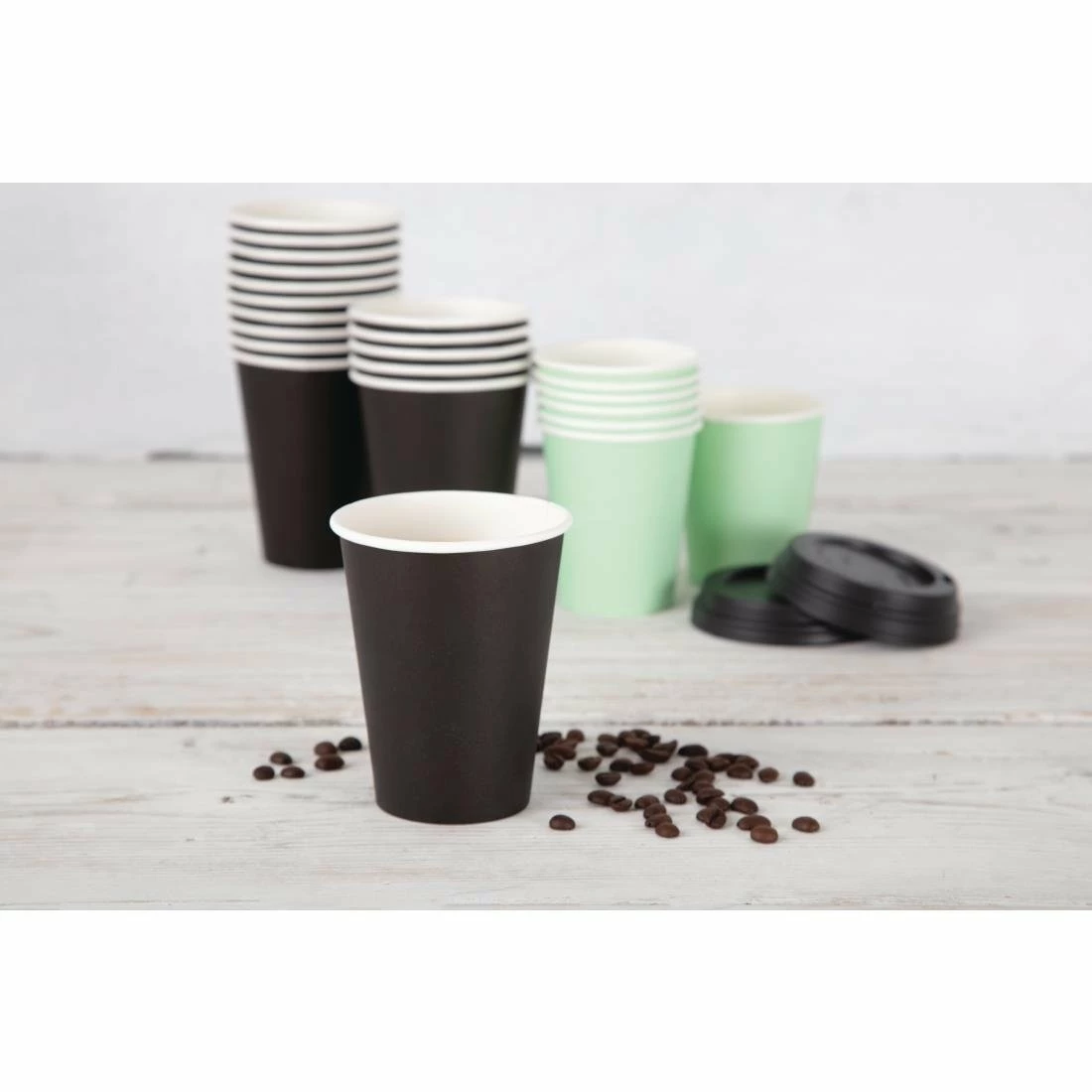 Promo 😀 Fiesta Recyclable Coffee Cups Single Wall Black 225ml / 8oz 🎁 5 Promo 😀 Fiesta Recyclable Coffee Cups Single Wall Black 225ml / 8oz 🎁 - Image 5