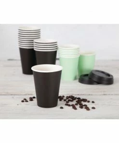 Outlet 💯 Fiesta Recyclable Coffee Cups Single Wall Black 340ml / 12oz 😍 12 Outlet 💯 Fiesta Recyclable Coffee Cups Single Wall Black 340ml / 12oz 😍 -Cleaning & Janitorial Supplies Shop u643 gf043 gf042 gp400 gp403