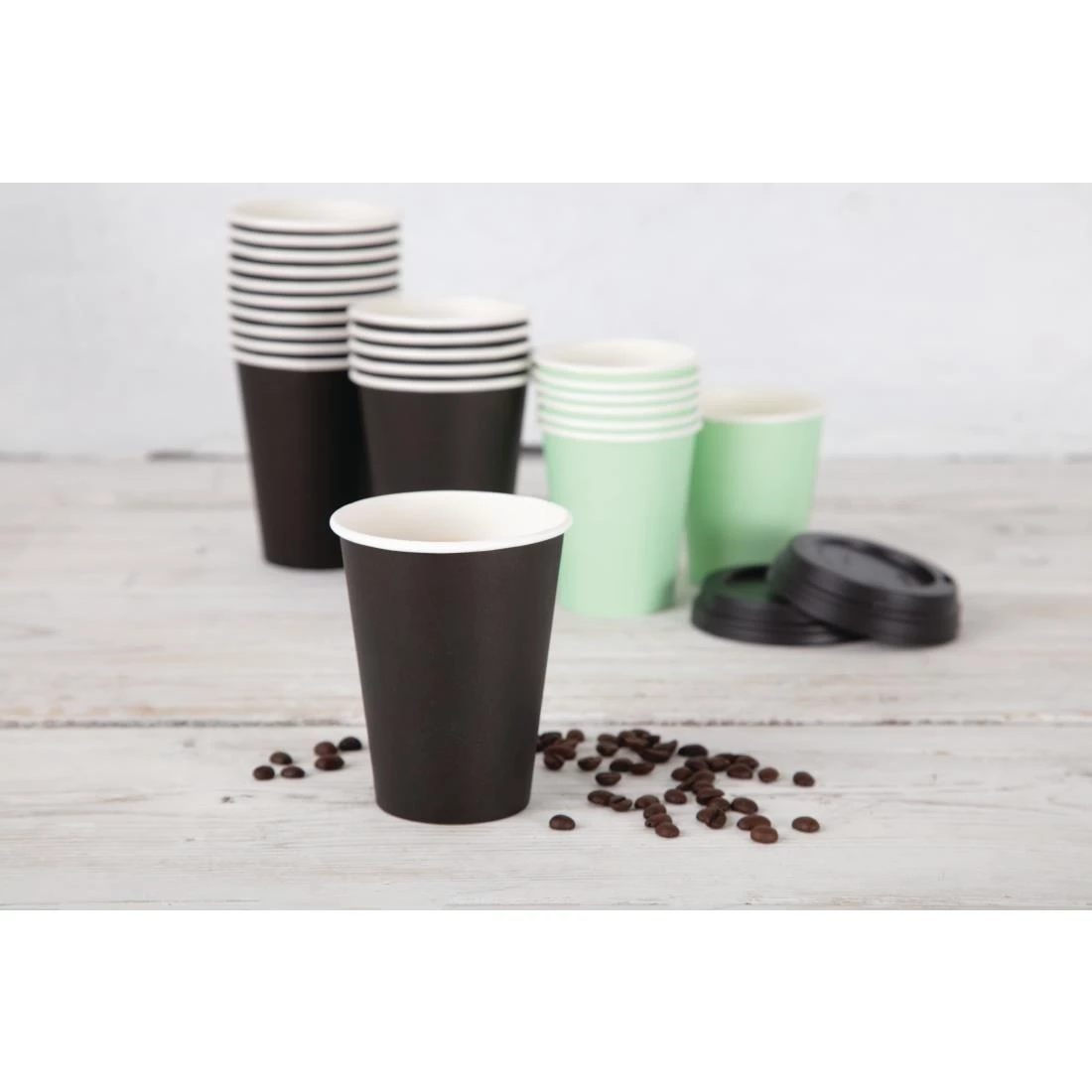 Outlet 💯 Fiesta Recyclable Coffee Cups Single Wall Black 340ml / 12oz 😍 6 Outlet 💯 Fiesta Recyclable Coffee Cups Single Wall Black 340ml / 12oz 😍 - Image 6