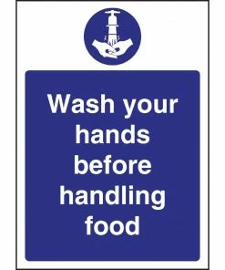 Brand new 🎉 Vogue Wash Hands Before Handling Food Sign 👍