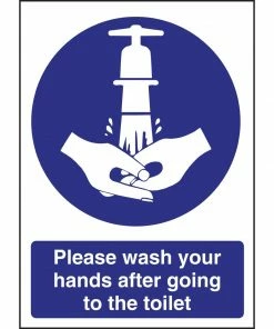 Budget 👍 Vogue Toilet Wash Hands Sign 🥰 -Cleaning & Janitorial Supplies Shop w188 handstoiletsign