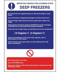 Wholesale ✨ Vogue Deep Freezer Guidelines Sign 👏
