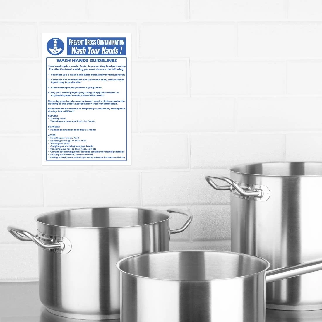 Buy ๐ฏ Vogue Prevent Cross Contamination Wash Hands Sign ๐ 5 Buy ๐ฏ Vogue Prevent Cross Contamination Wash Hands Sign ๐ - Image 5